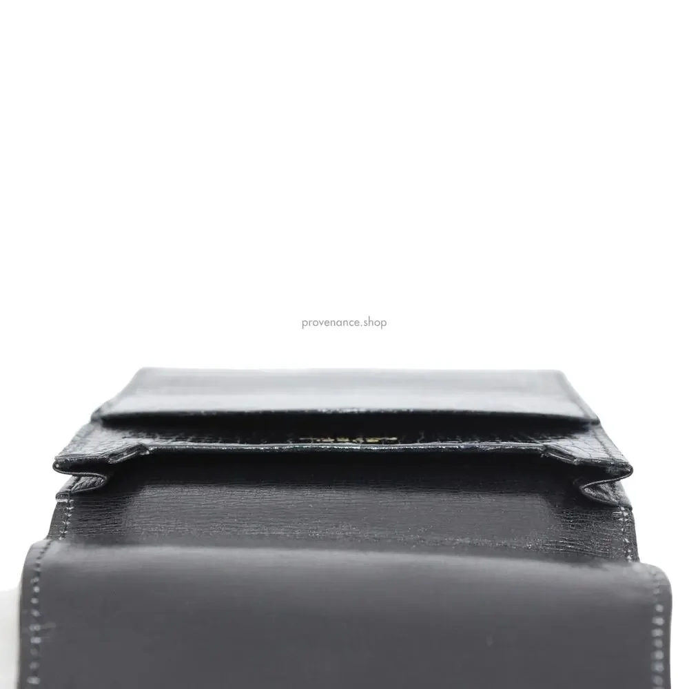 🔴 Gucci Cardholder Wallet - Black Crocodile